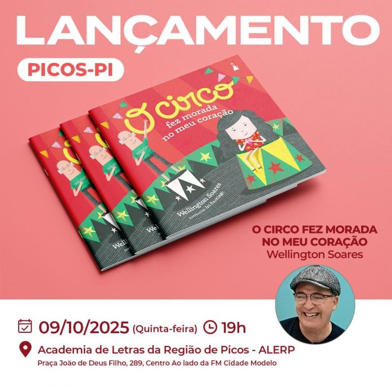Wellington Soares lança livro infantil nesta quinta-feira (9) em Picos - PI